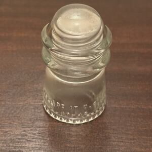 VTG Hemingray 9 Pony Clear Glass Insulator 1949 Mold 48 Rural Telephone Lines US